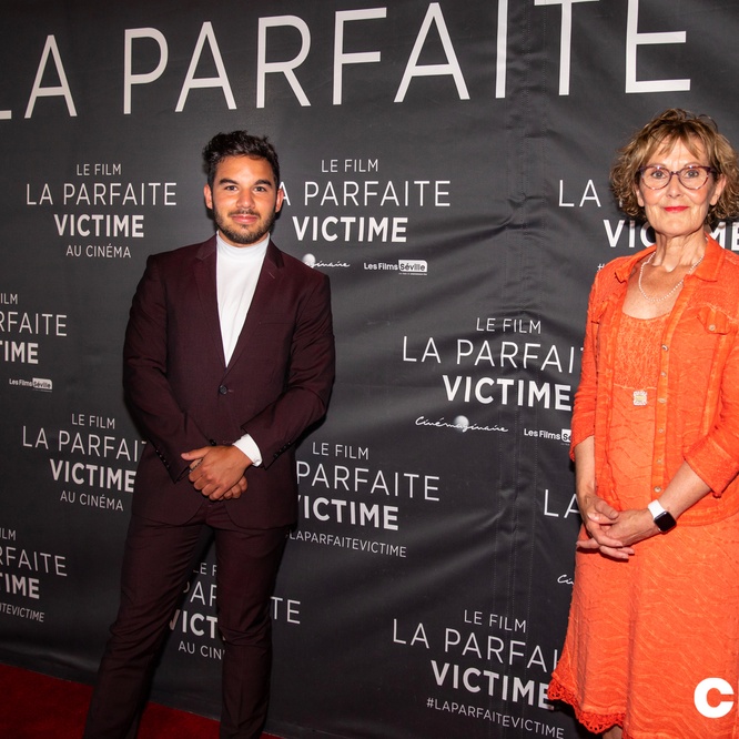 Sur le tapis rouge du film <em>La parfaite victime</em>