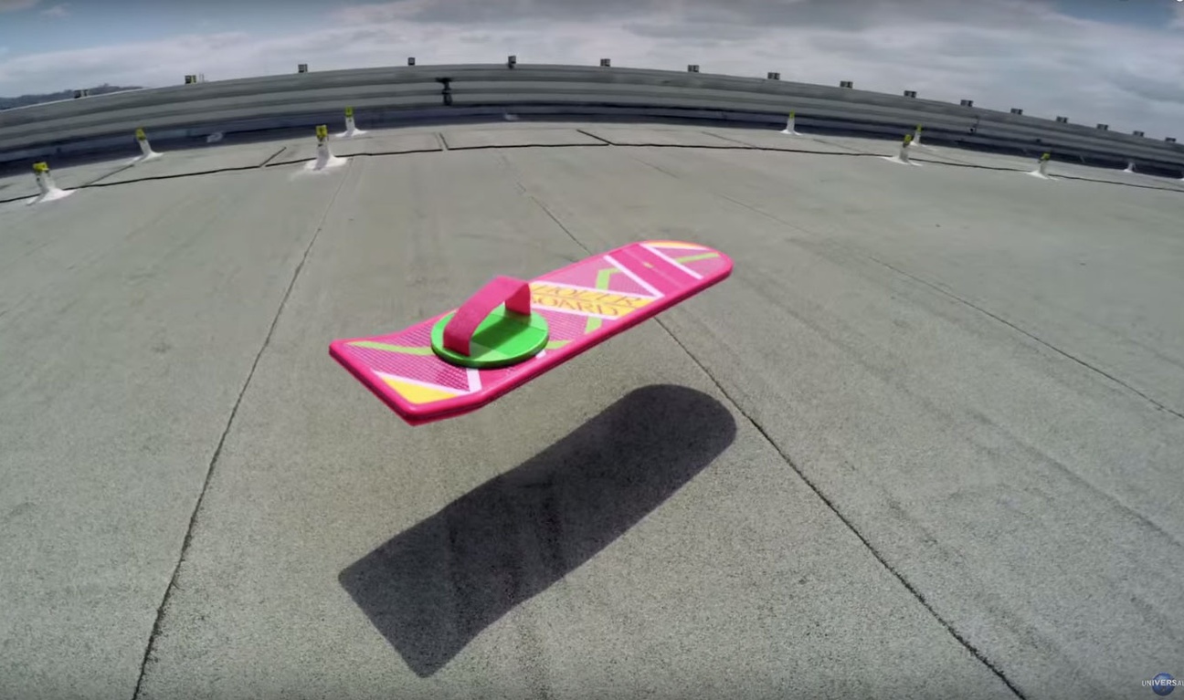 Une publicité pour le Hoverboard de Retour vers le futur II