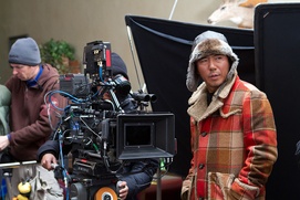 Sur le plateau du film The Last Stand