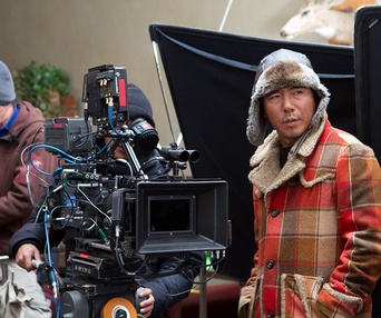 Sur le plateau du film The Last Stand