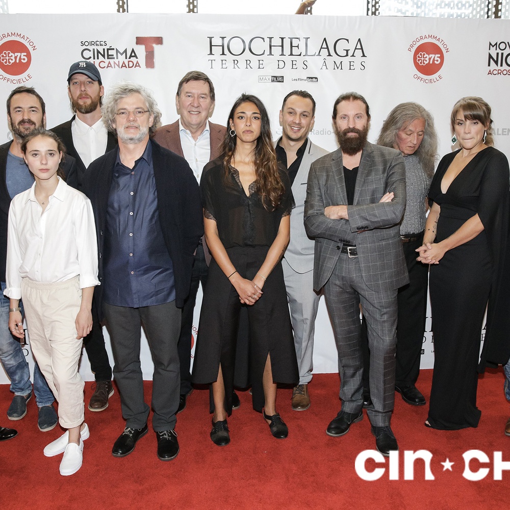 Sur le tapis rouge du film Hochelaga, Terre des âmes