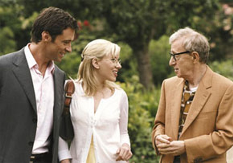 Woody Allen, Scarlett Johansson et Hugh Jackman dans Scoop