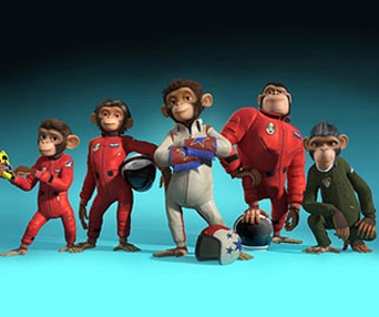 Scène du film Space Chimps