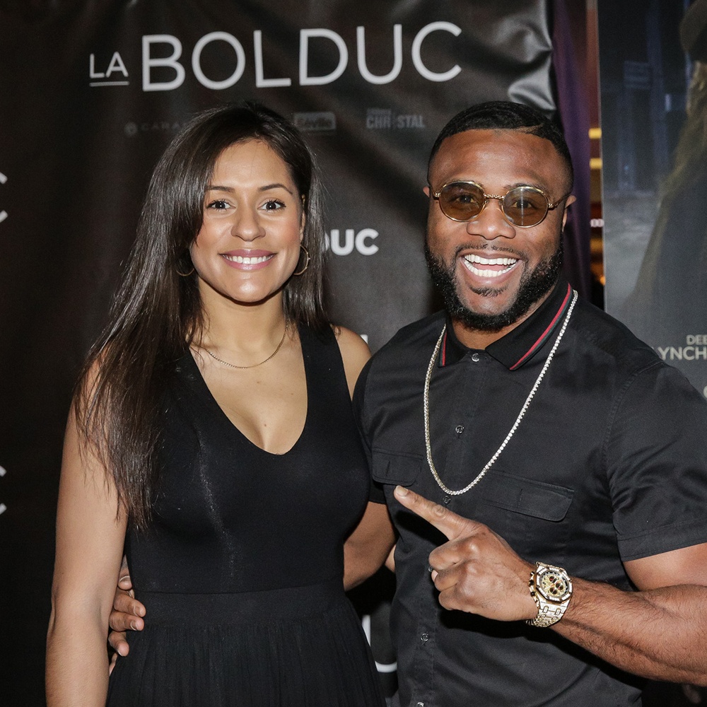 Sur le tapis rouge du film La Bolduc