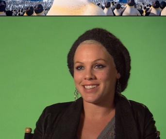 Sur le plateau du film Happy Feet Two