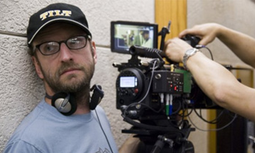 Steven Soderbergh sur le plateau de The Hunger Games