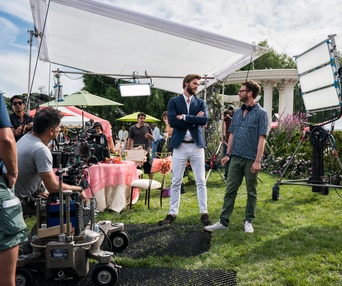 Sur le plateau du film Isn't It Romantic