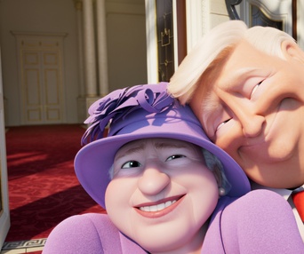 Une scène du film The Queen's Corgi