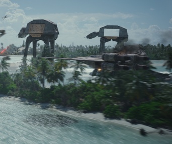 Une scène du film Rogue One: A Star Wars Story