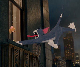 Une scène du film Tom and Jerry