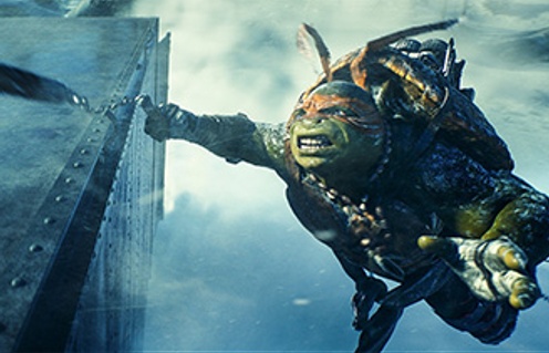 Une scène du film Teenage Mutant Ninja Turtles