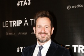 Sur le tapis rouge du film Le trip à trois