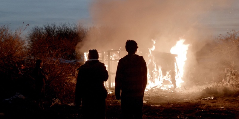 Une scène du film L'héroïque Lande, la frontière brûle