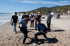 Sur le plateau du film Haywire Sur le plateau du film Haywire