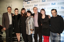 Sur le tapis rouge du film Les loups