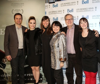 Sur le tapis rouge du film Les loups