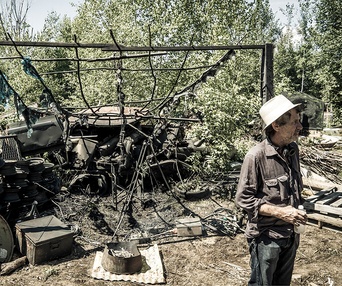 Sur le plateau du film Les 4 soldats