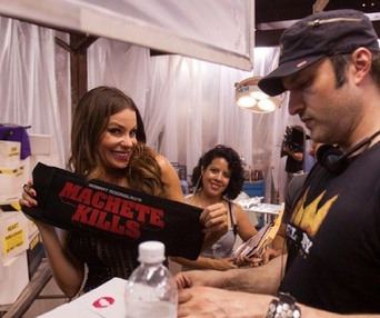 Sur le plateau du film Machete Kills