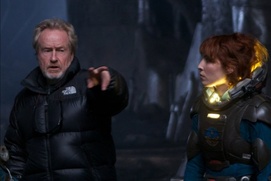 Sur le plateau du film Prometheus