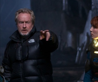 Sur le plateau du film Prometheus
