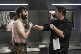 Sur le plateau du film Elysium
