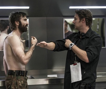 Sur le plateau du film Elysium