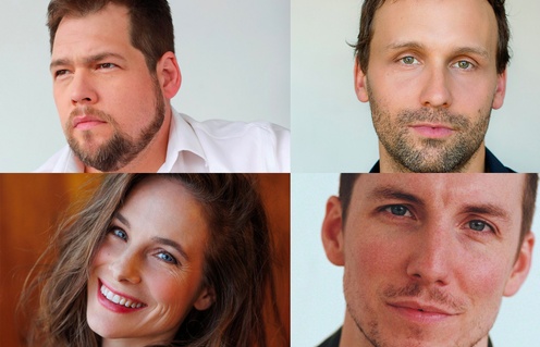 Guillaume Cyr, Émile Proulx-Cloutier, Caroline Dhavernas et Pier-Luc Funk