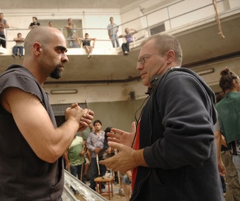 Sur le plateau du film Cell 211