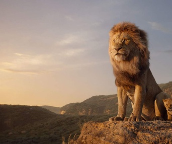Une scène du film The Lion King
