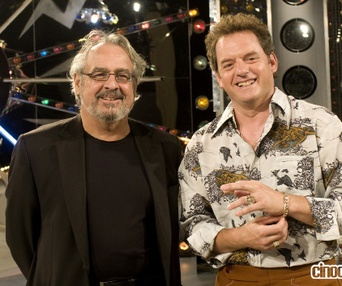 Raymond Bouchard et Paul Doucet sur le plateau de Funkytown