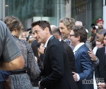 Sur le tapis rouge du film The Judge au TIFF