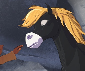 Une scène du film Yakari, la grande aventure