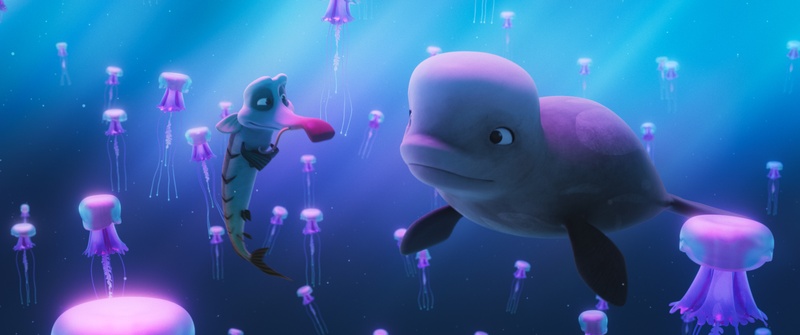 Une scène du film Katak, le brave béluga