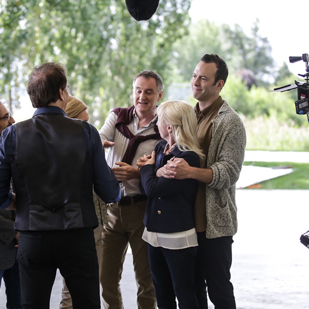 Sur le plateau du film De père en flic 2