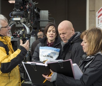 Sur le plateau du film Red 2