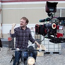 Rian Johnson sur le plateau de Looper