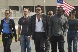 Une scène du film The Losers