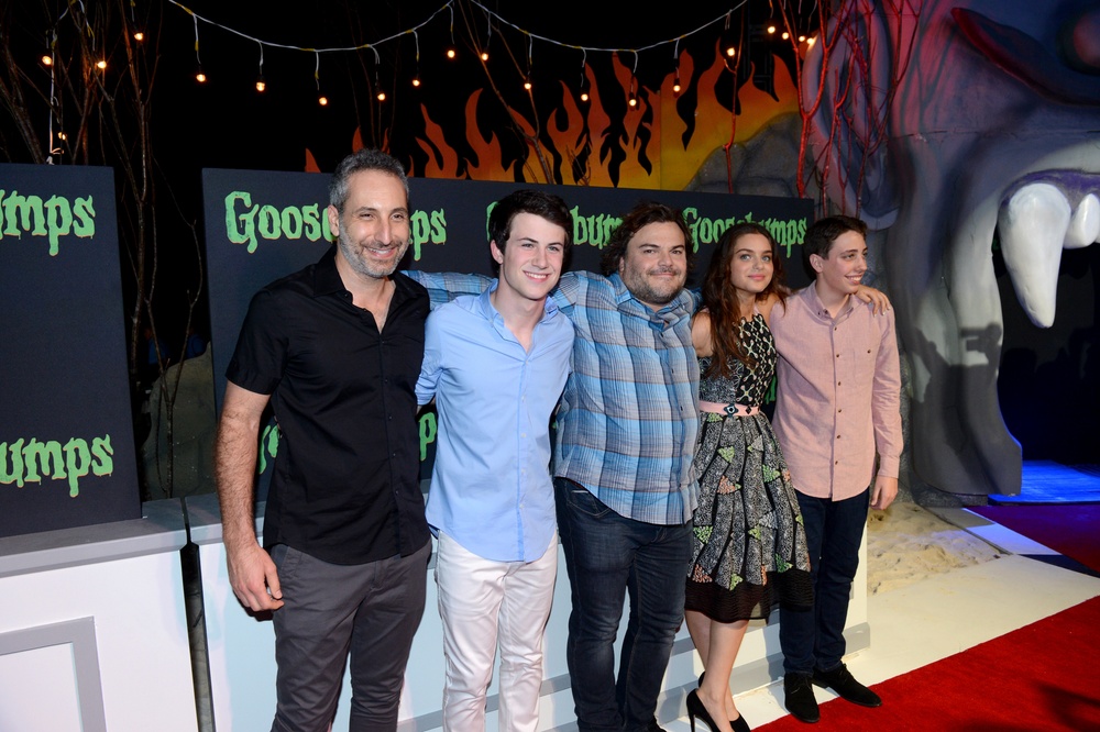 Séance photo avec les acteurs de Goosebumps