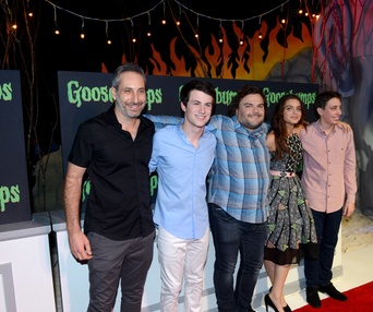 Séance photo avec les acteurs de Goosebumps