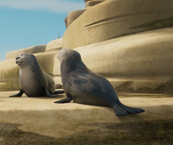Une scène du film Katak, le brave béluga