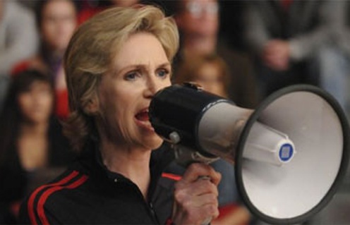 Jane Lynch dans la sérié télévisée Glee