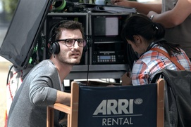Sur le plateau du film Le volcan