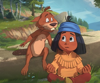 Une scène du film Yakari, la grande aventure