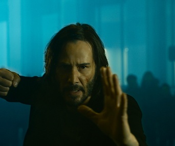 Une scène du film The Matrix Resurrections