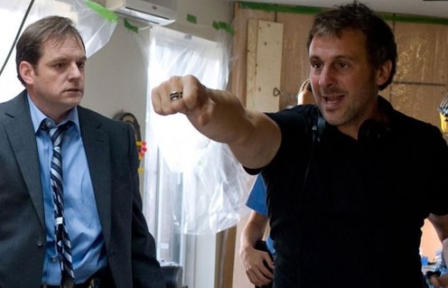 Patrick Huard et Paul Doucet sur le plateau du film Filière 13
