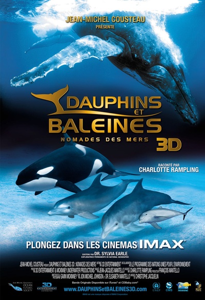Affiche du film Dauphins et baleines 3D