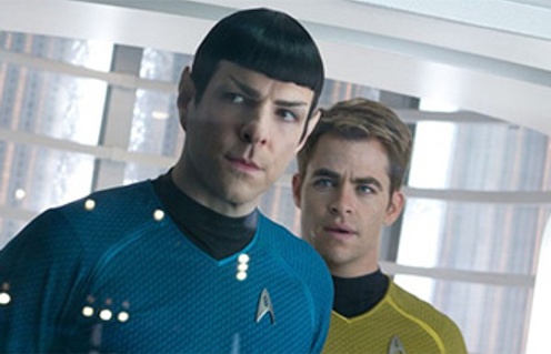 Chris Pine et Zachary Quinto dans Star Trek: Into Darkness