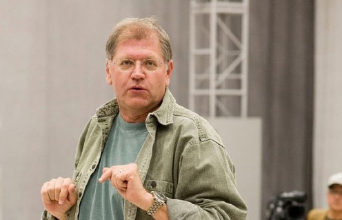 Robert Zemeckis sur le plateau de A Christmas Carol