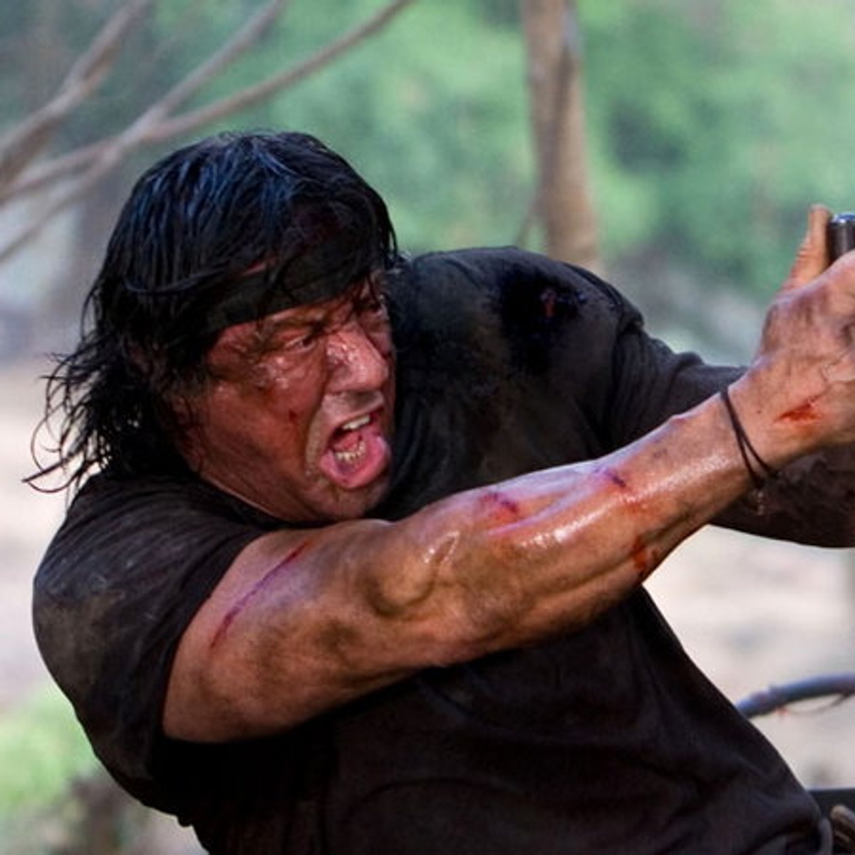 Une scène du film Rambo