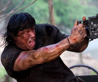 Une scène du film Rambo
